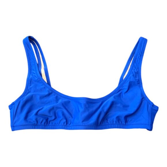 J. Crew Squareneck bikini top Royal Blue Medium - Picture 1 of 6